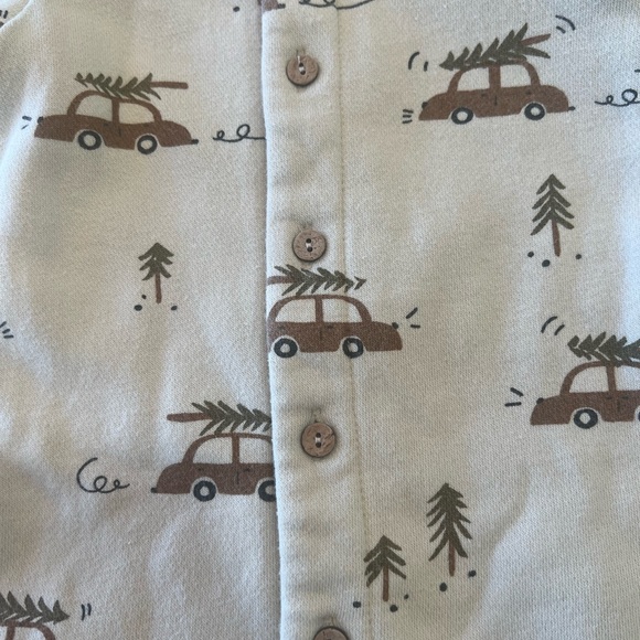 Rylee + Cru Home for the Holidays fleece jumpsuit 0-3m - Picture 7 of 11